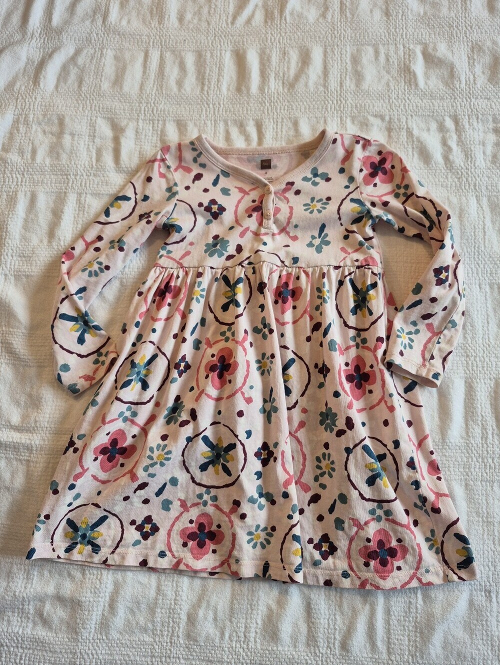 Tea Collection girls size 4 long sleeve dress VGUC